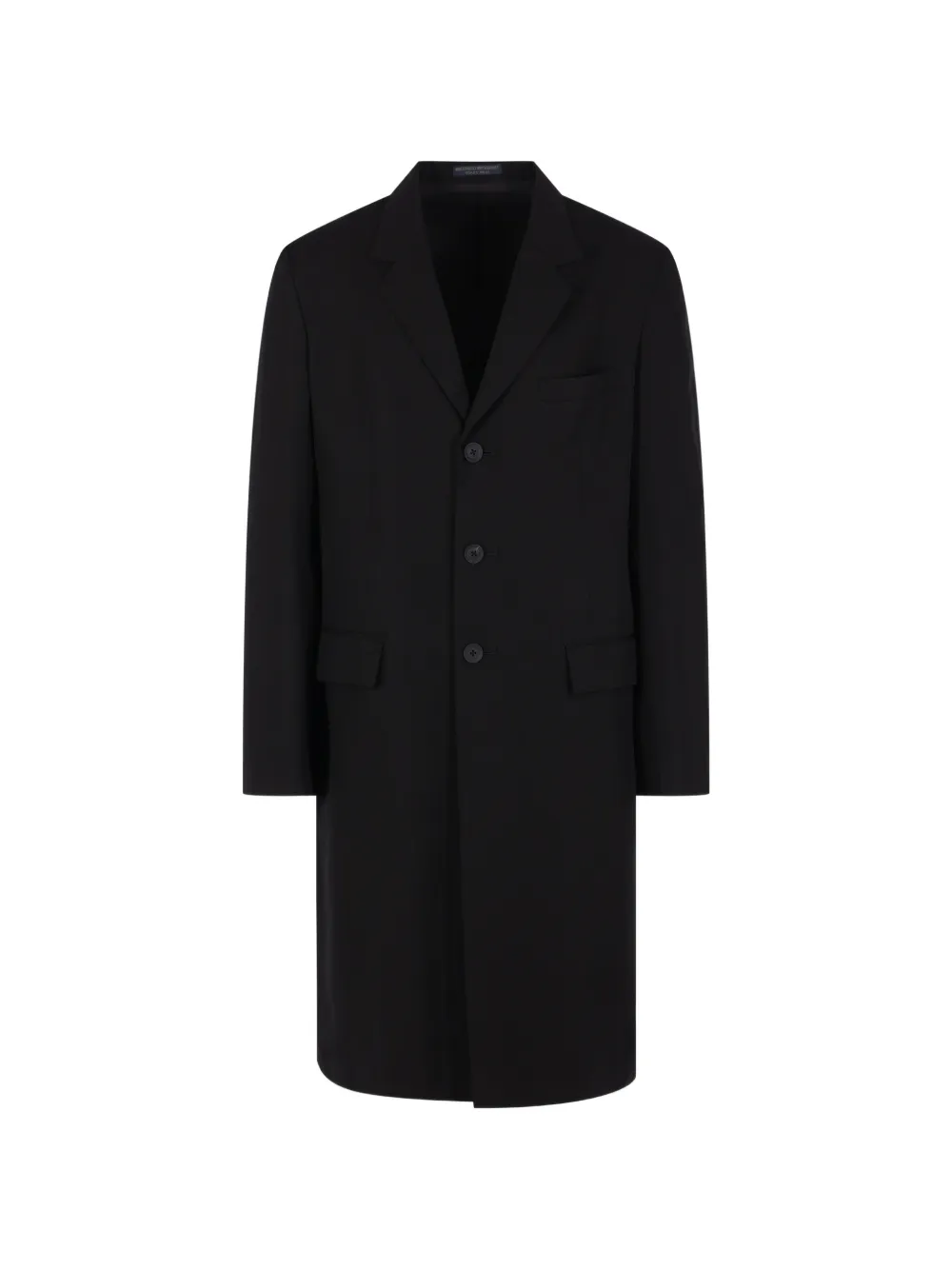 Yohji Yamamoto single-breasted coat - Nero