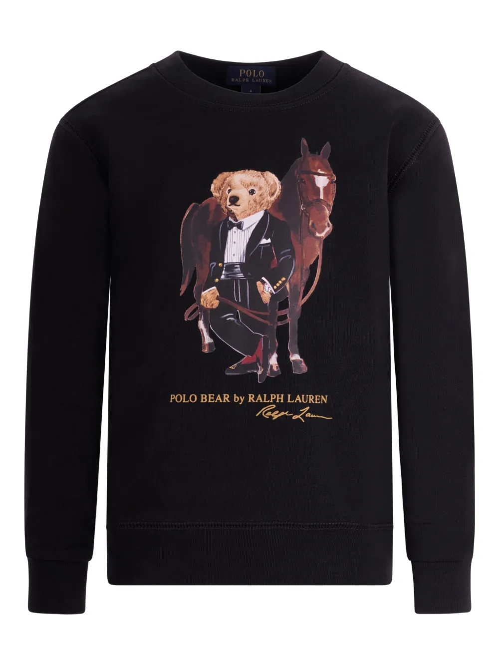 POLO RALPH LAUREN KIDS bear-print sweatshirt - Nero