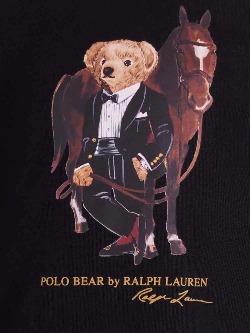 POLO RALPH LAUREN KIDS Sweater met teddybeerprint Zwart