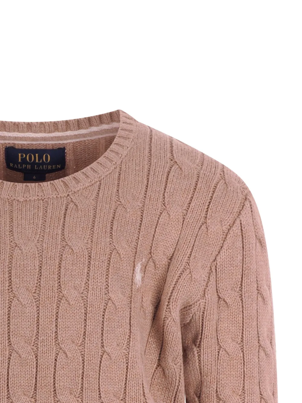 POLO RALPH LAUREN KIDS Kabelgebreide trui Beige