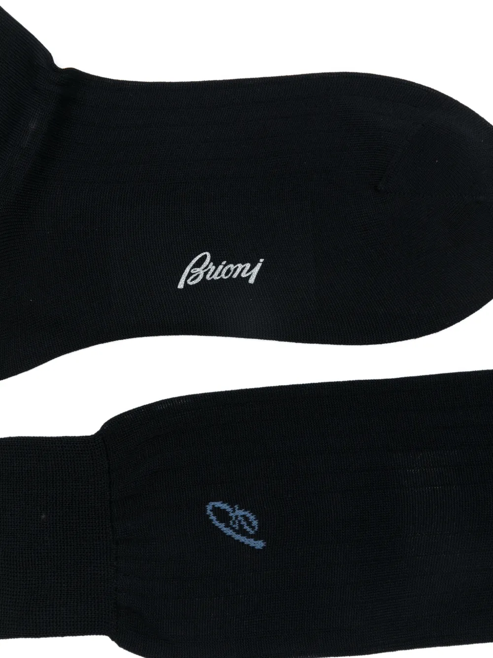 Brioni Sokken met logodetail Zwart