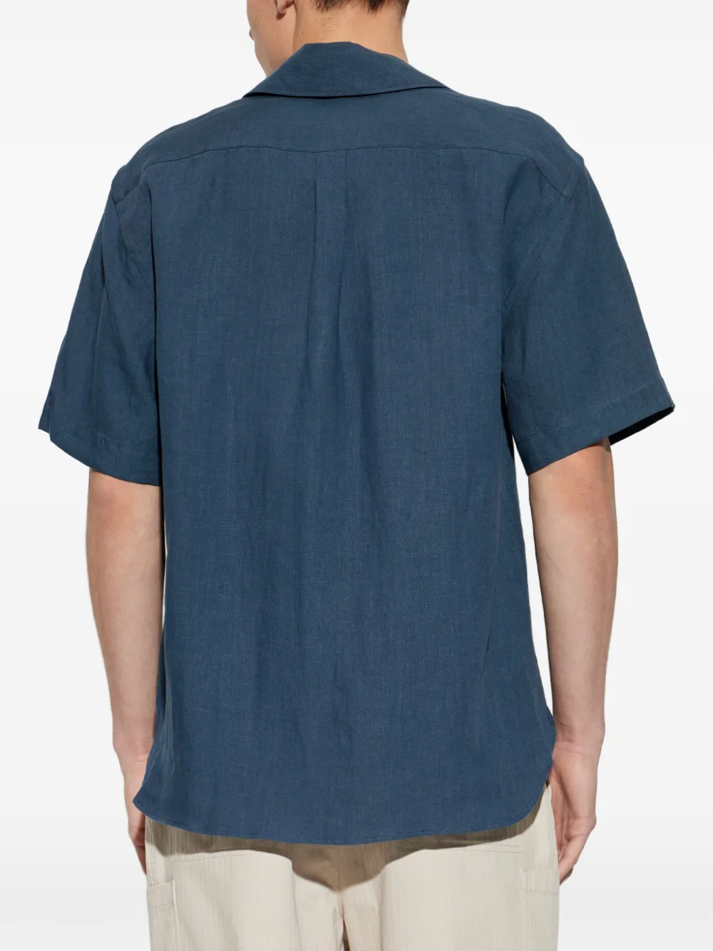 Eleventy Overhemd met zak en knoop Blauw
