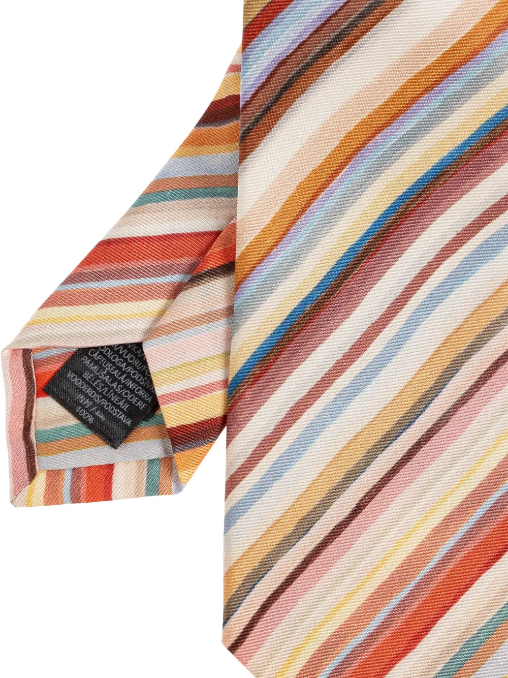  Paul Smith Striped Tie - Neutrals 