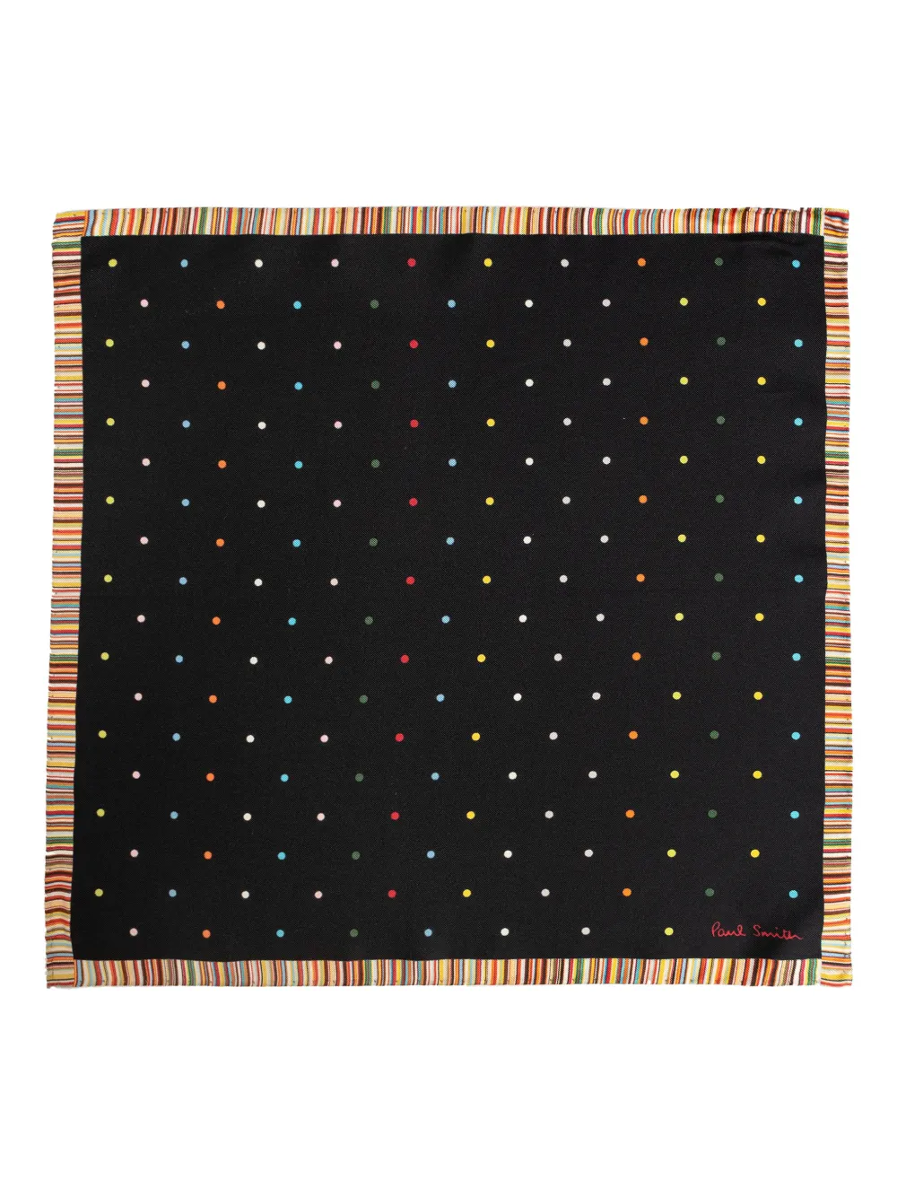 Paul Smith polka-dot silk pocket square - Nero