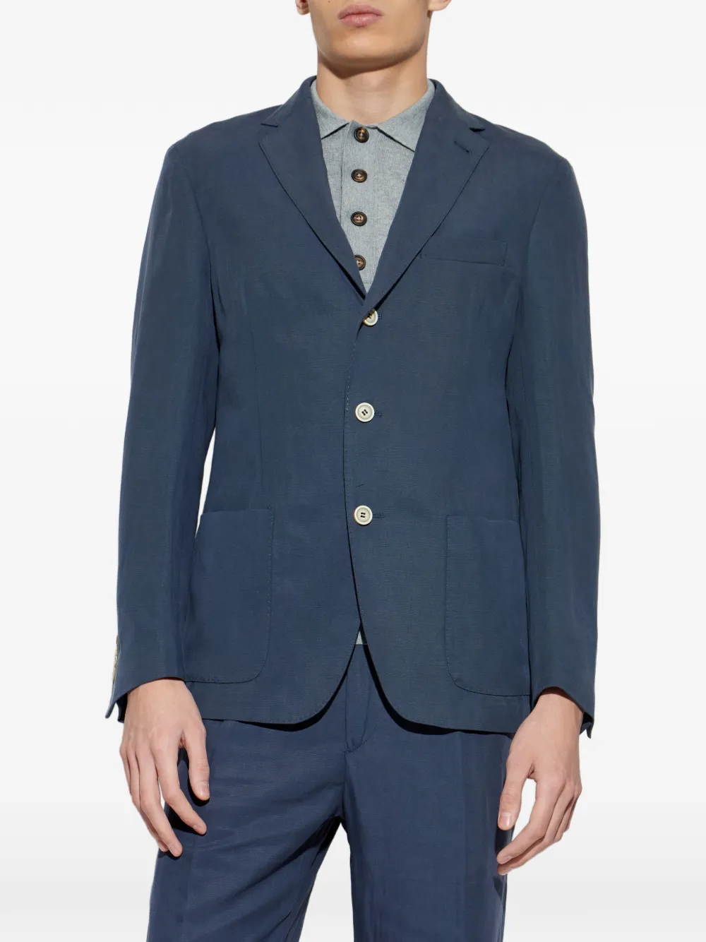  Eleventy Button Single-breasted Blazer - Blue 
