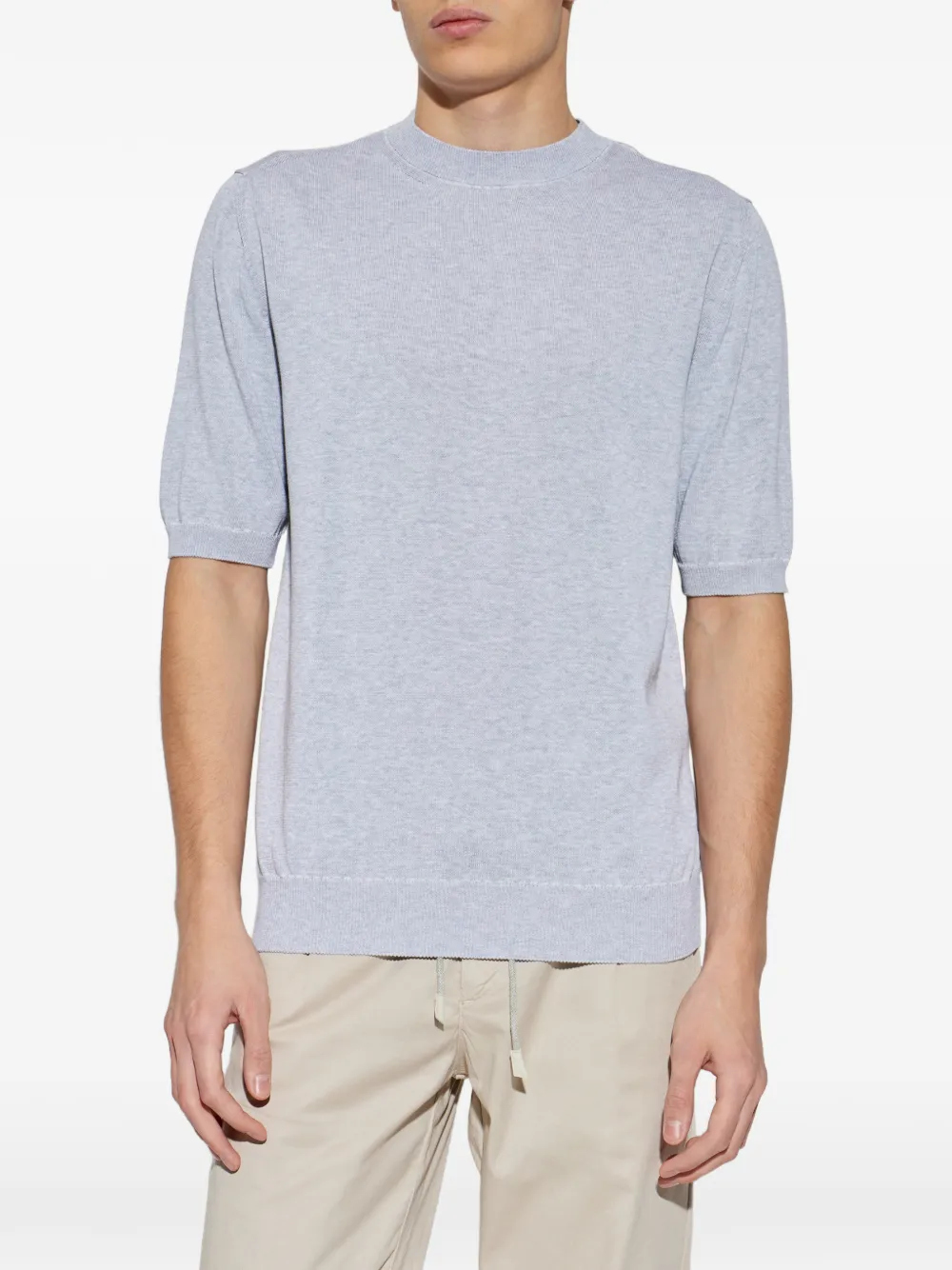 Eleventy Gebreid T-shirt Grijs