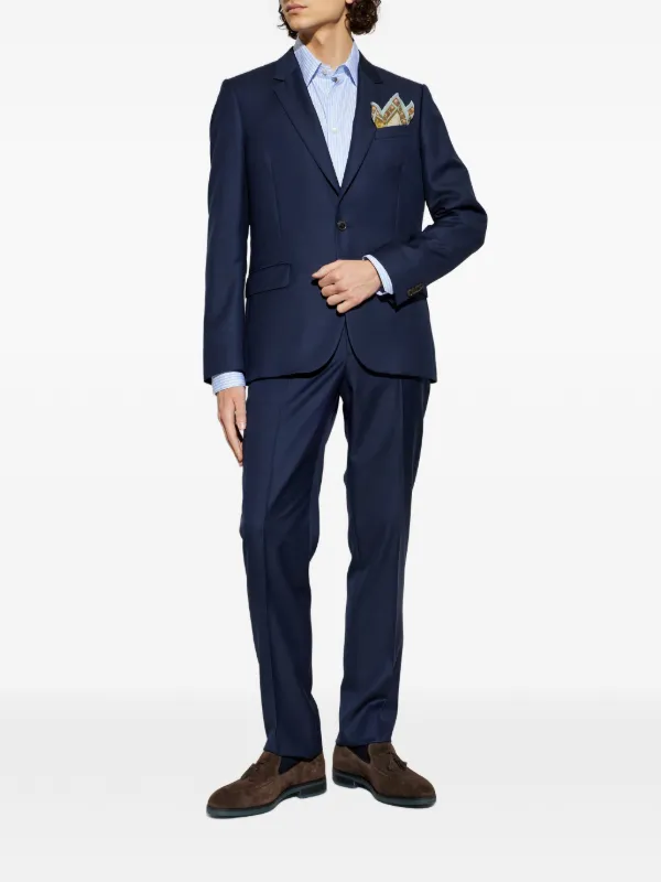 Paul Smith Buttoned Blue Suit | Blue | FARFETCH