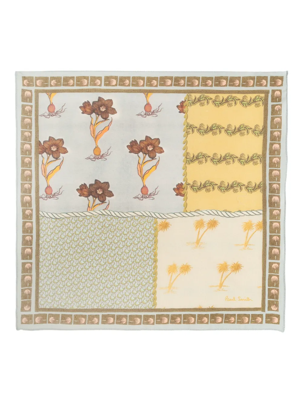 Paul Smith floral-print cotton pocket square | Neutrals | Image 1