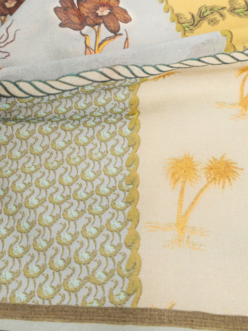  Paul Smith Floral-print Cotton Pocket Square - Neutrals 