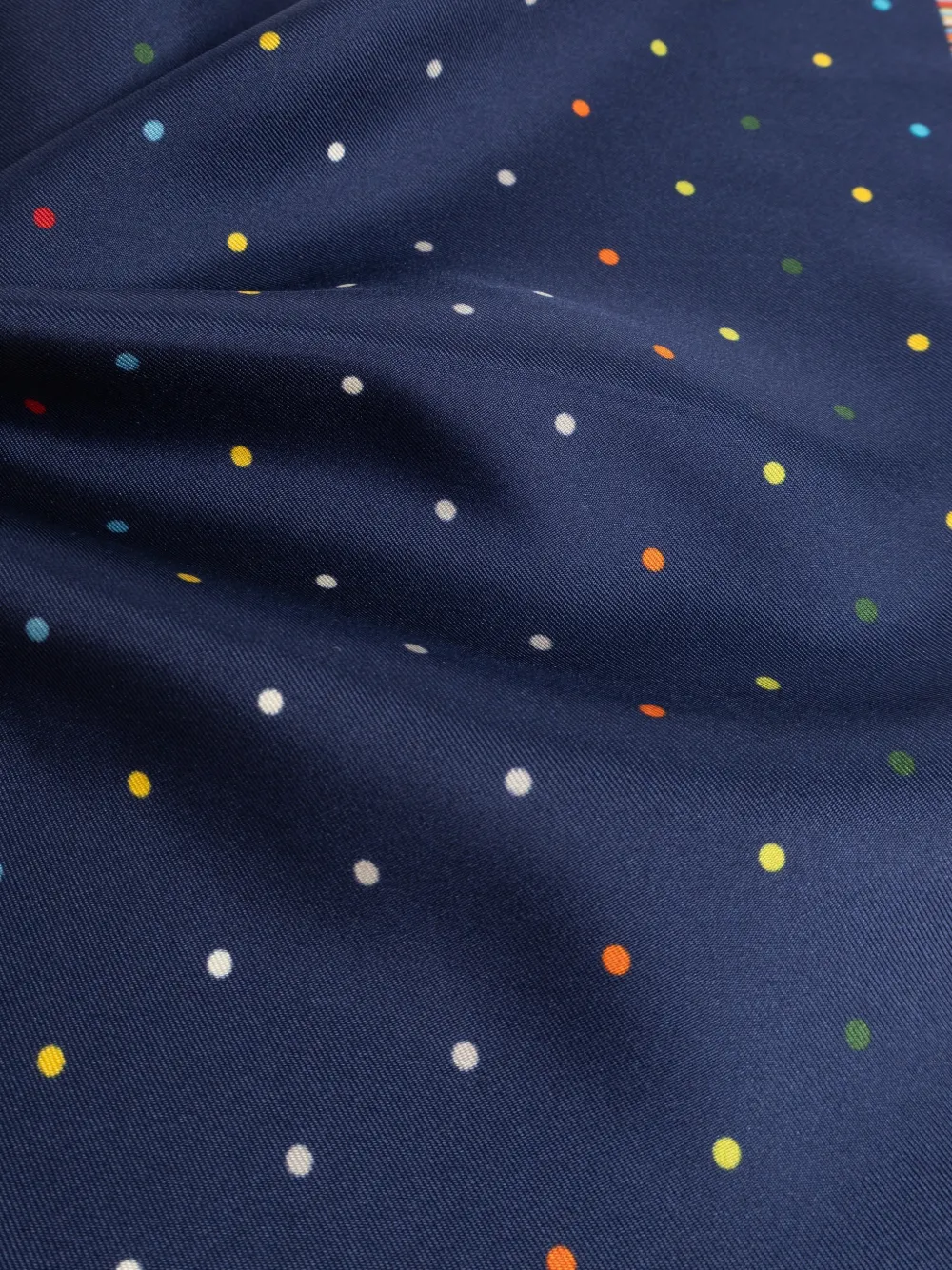  Paul Smith Polka-dot Silk Pocket Square - Blue 