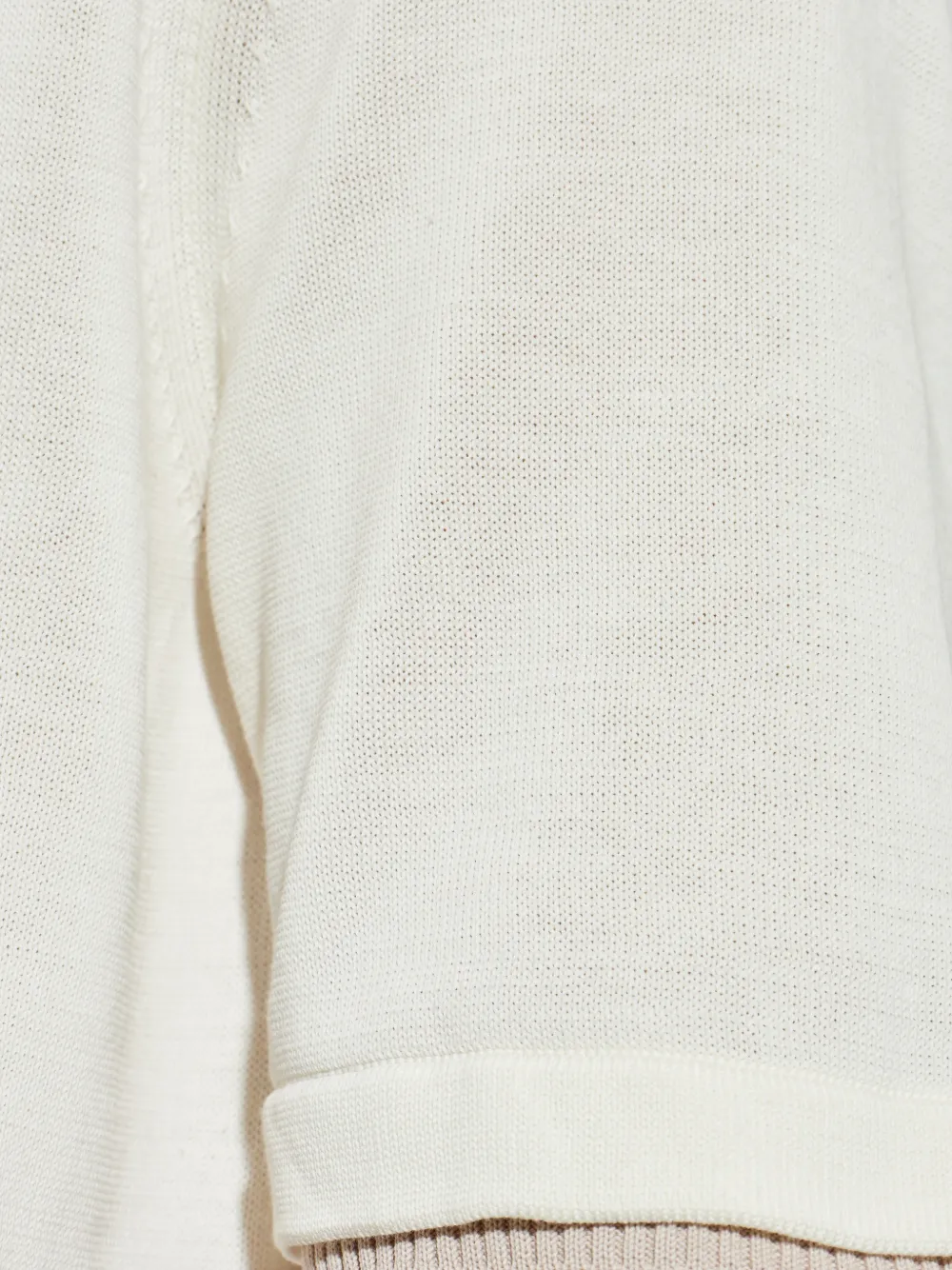 Eleventy T-shirt met geribbelde afwerking Beige