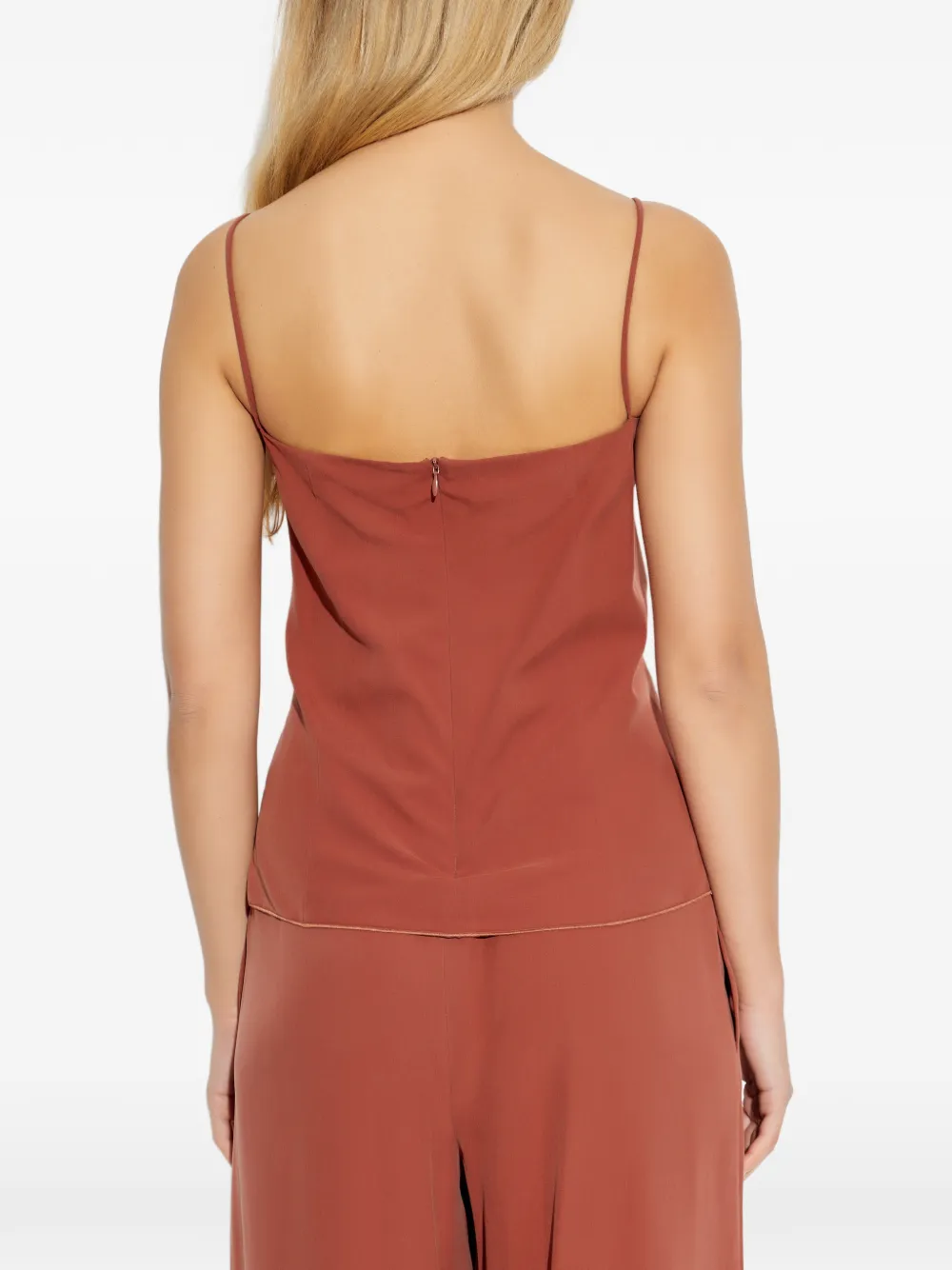 Max Mara Top met V-hals Bruin