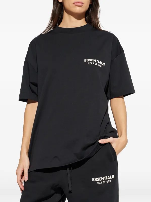 FEAR OF GOD ESSENTIALS logo-print T-shirt | Black | FARFETCH SG