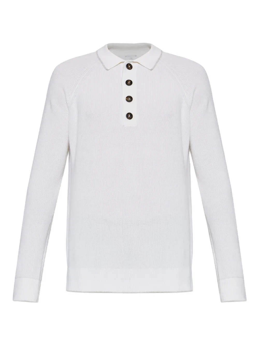 Eleventy long-sleeve polo shirt - Bianco