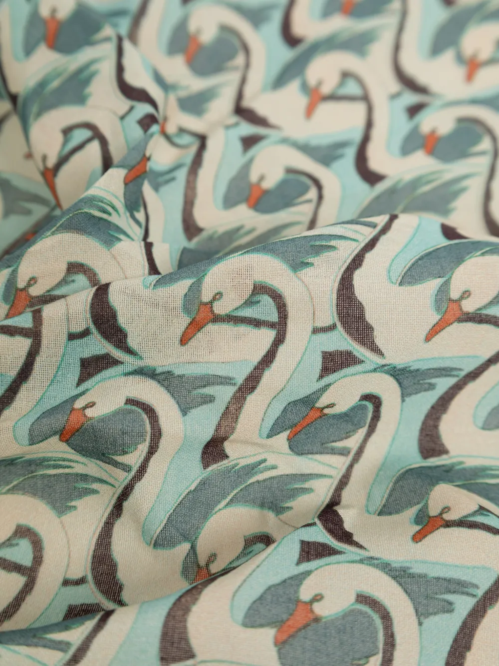  Paul Smith Swan-print Scarf - Neutrals 