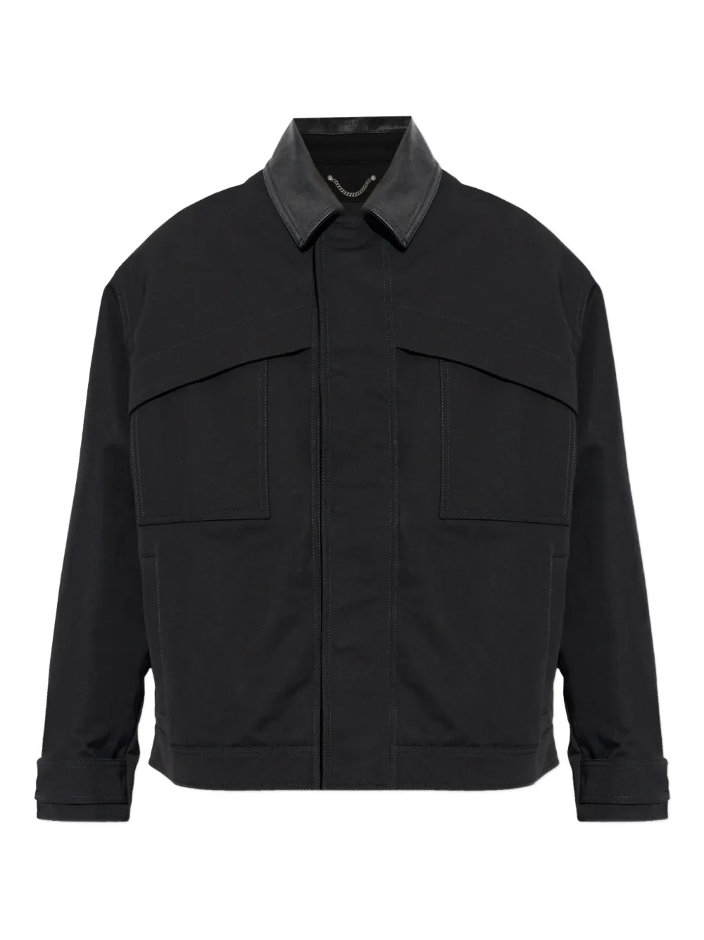 Golden Goose leather collar jacket - Nero