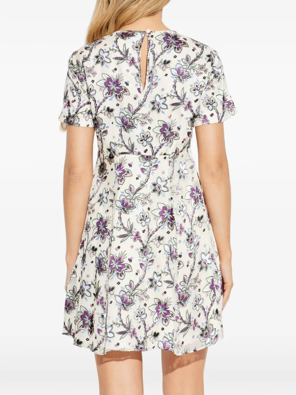Kate Spade Jurk met bloemenprint en korte mouwen Beige