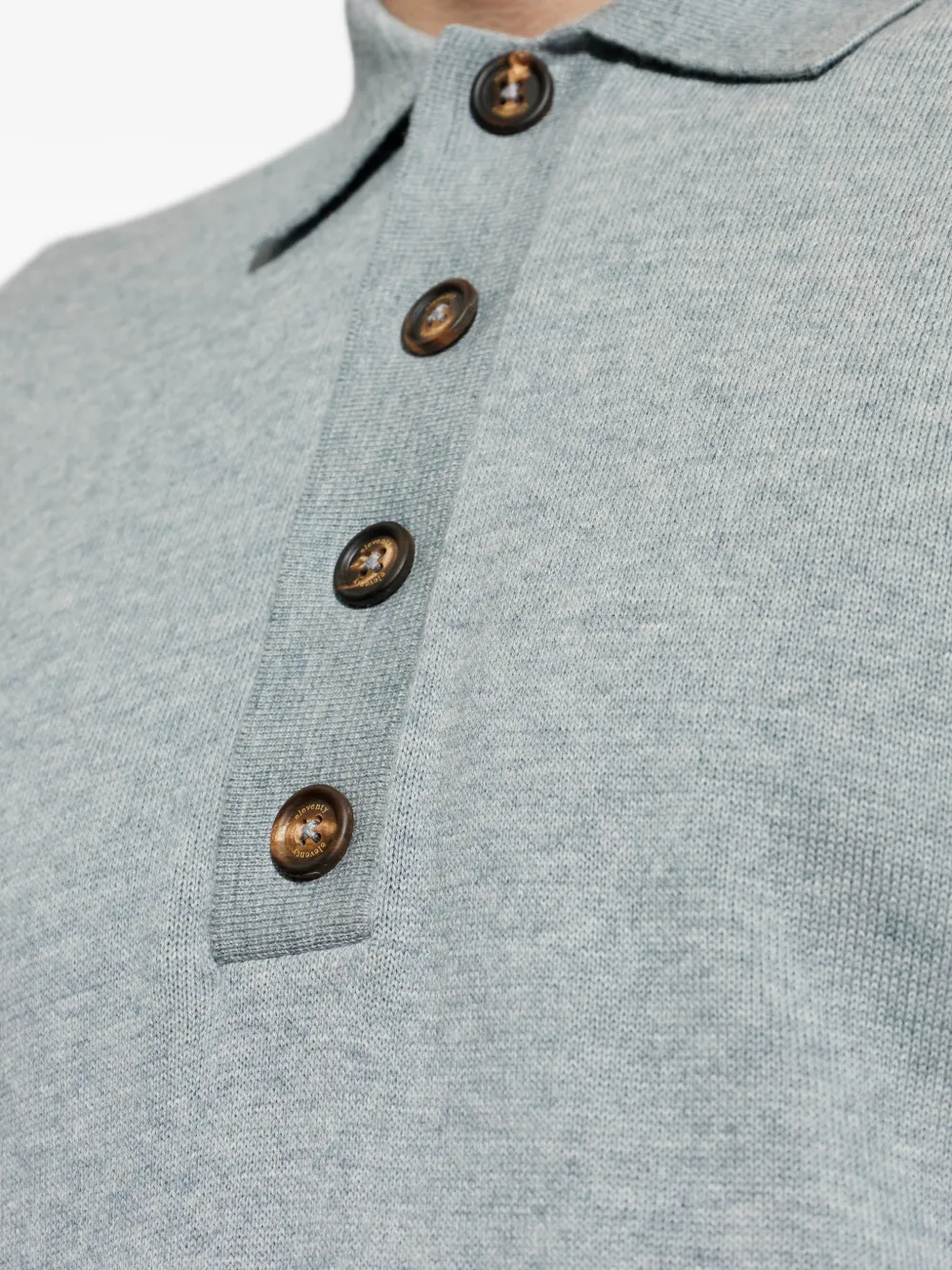 Eleventy Poloshirt met knopen Grijs