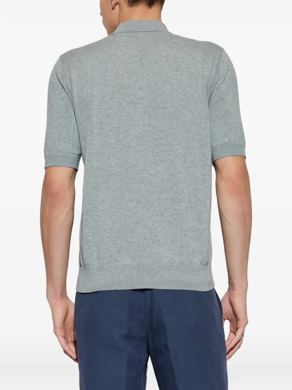 Eleventy Poloshirt met knopen Grijs