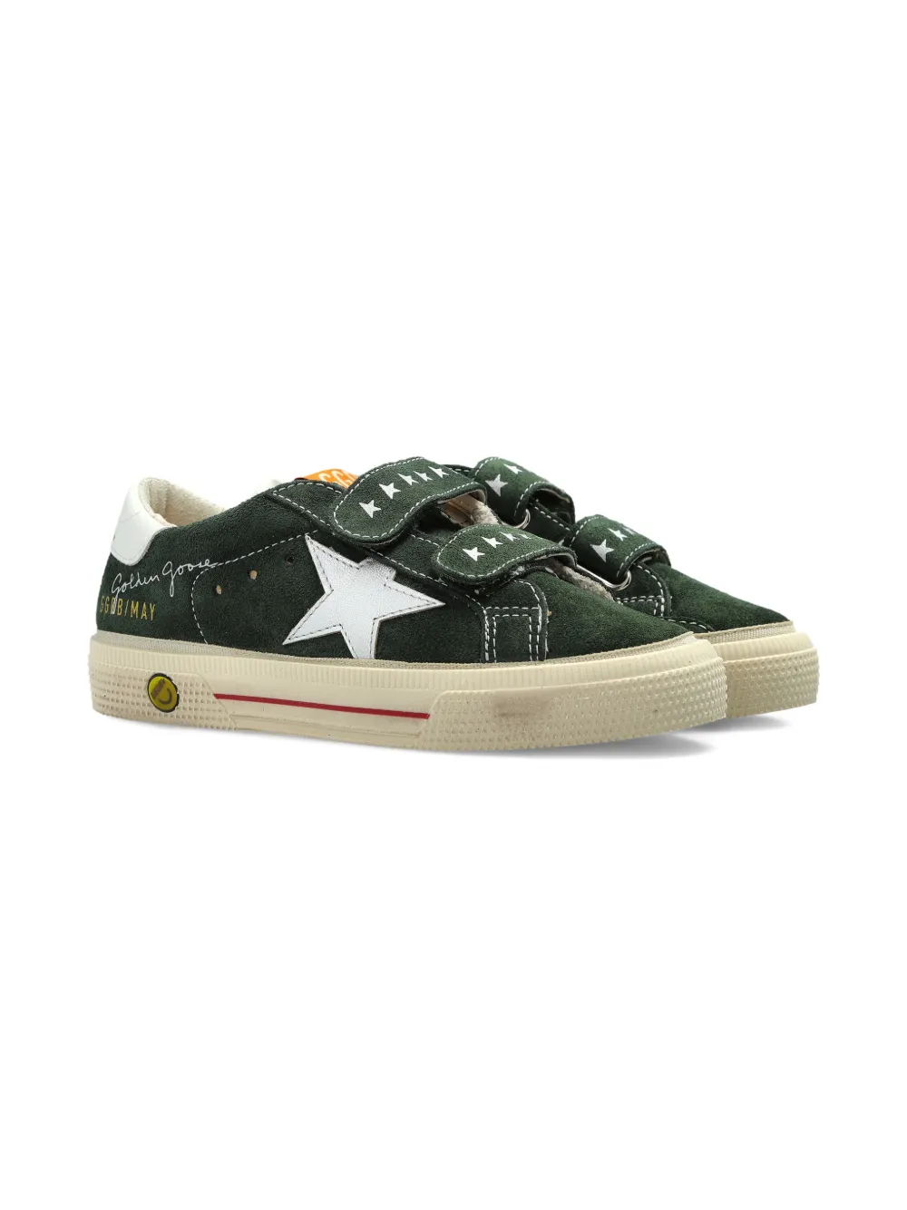 Golden Goose Kids star-applique sneakers - Verde