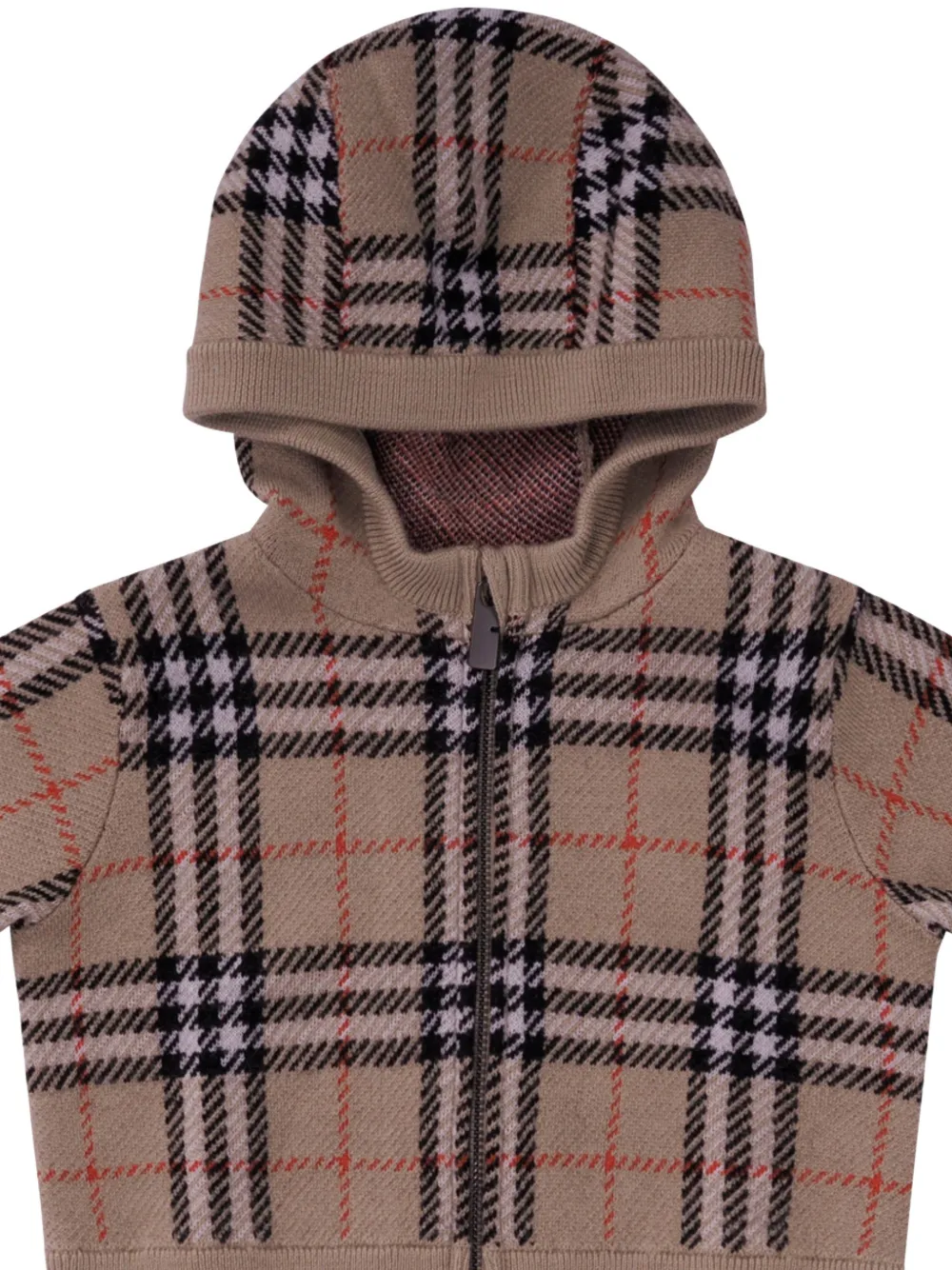  Burberry Kids Check-print Hoodie - Neutrals 