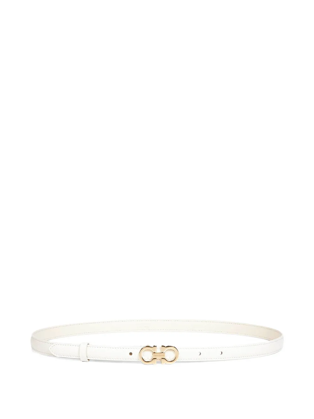Ferragamo hammered buckle belt - Bianco