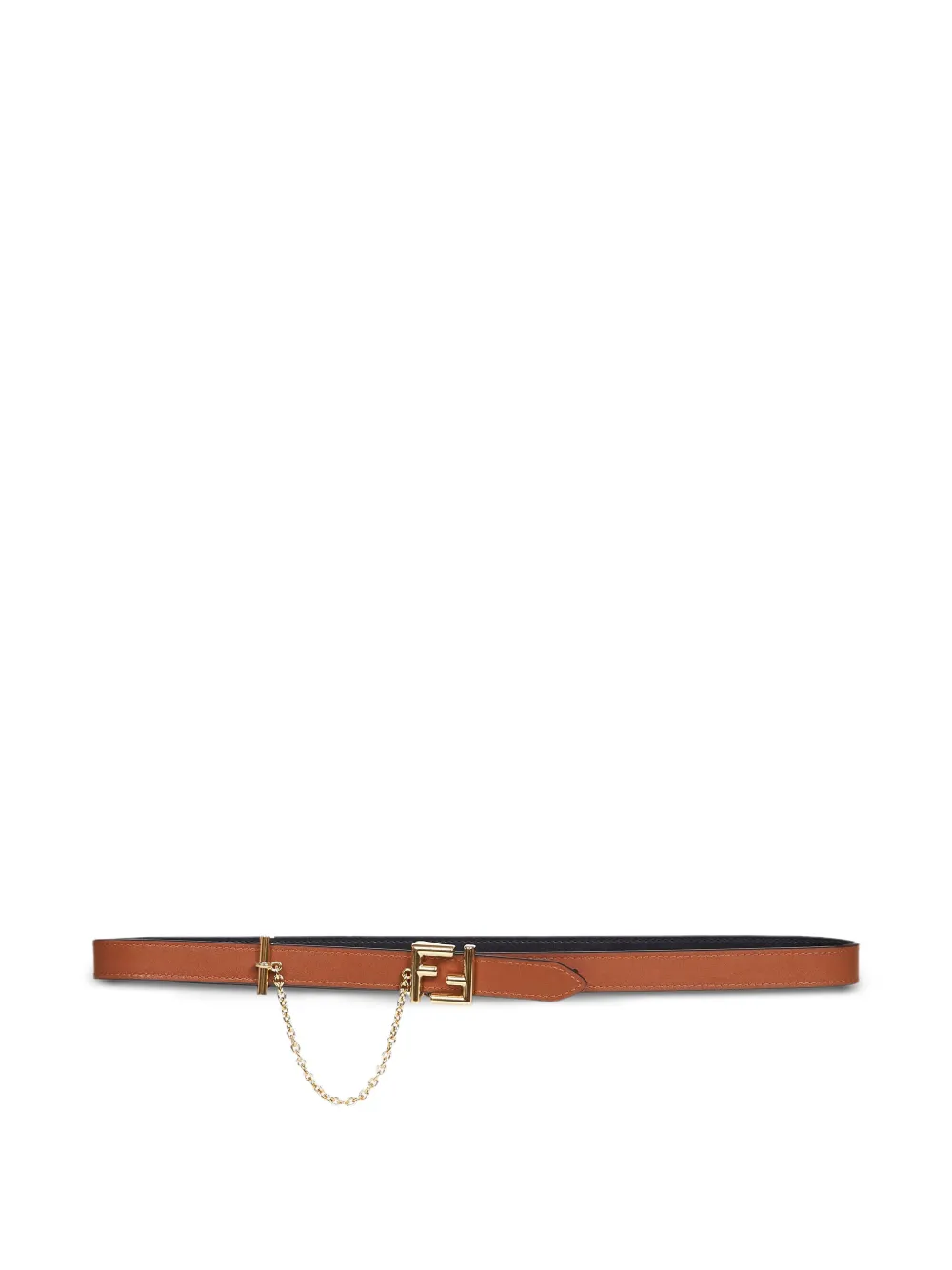  Fendi Ff Buckle Chain Belt - Black 