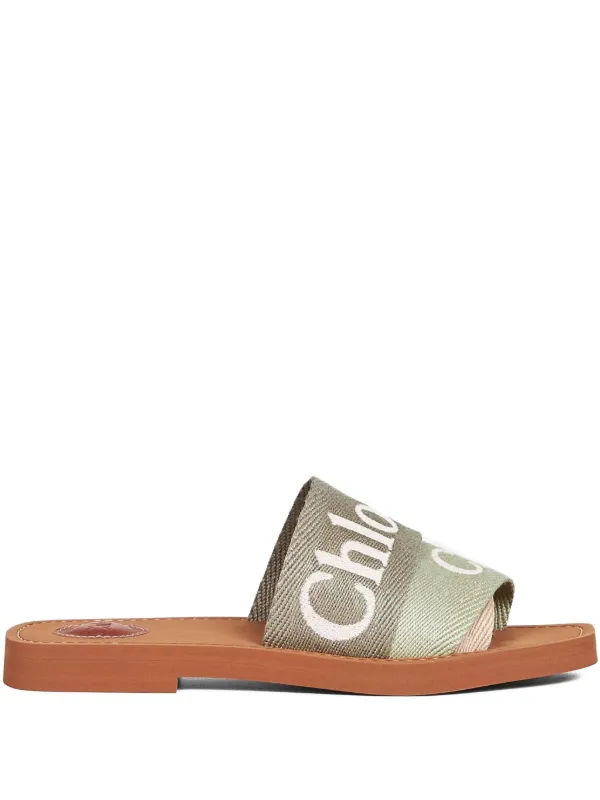 Chloé ウッディ サンダル | グリーン | FARFETCH JP