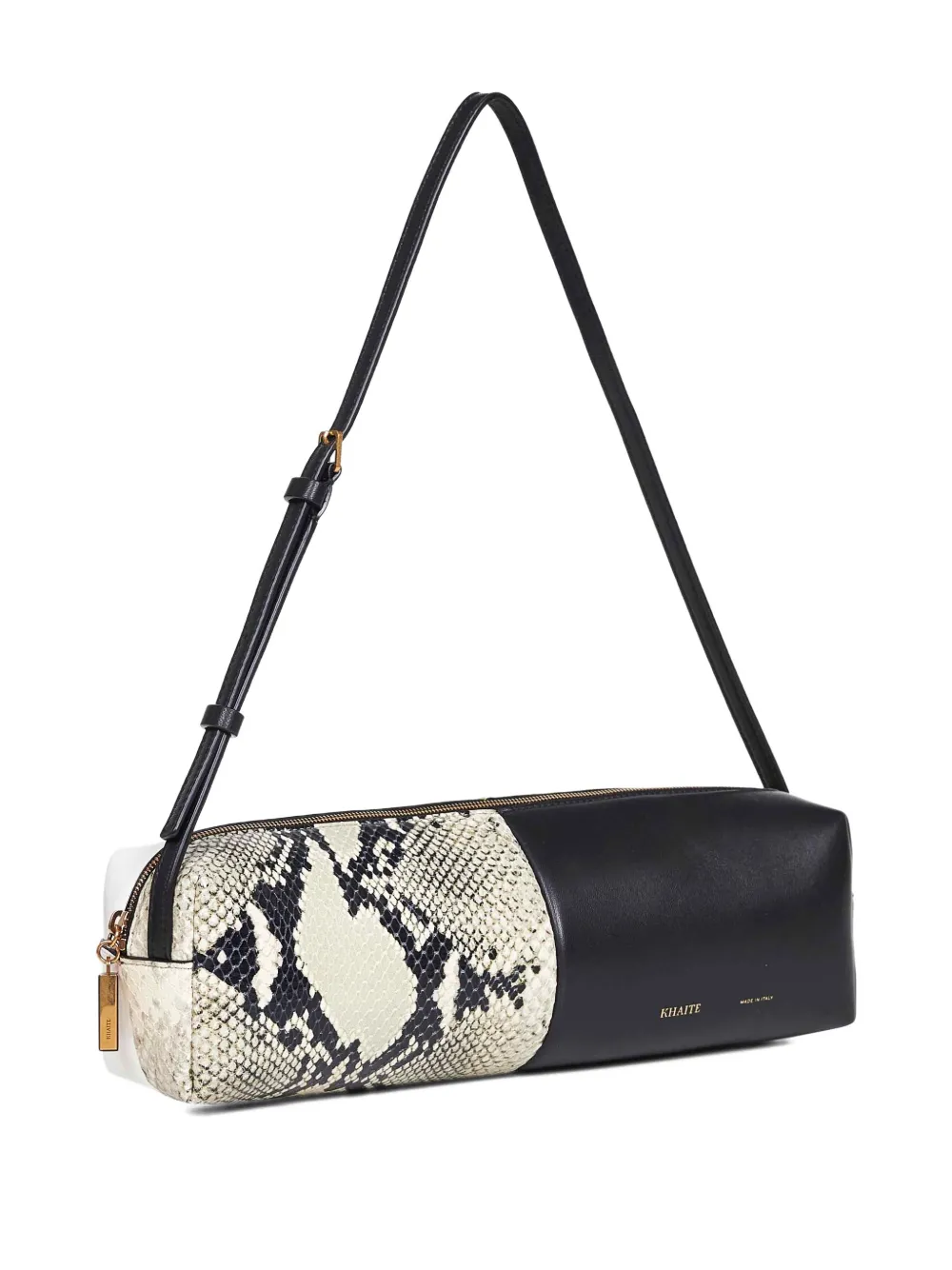  Khaite Python-print Adjustable Shoulder Bag - Black 