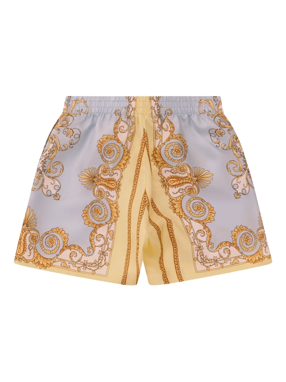 Versace Kids baroqueprint shorts - Blauw