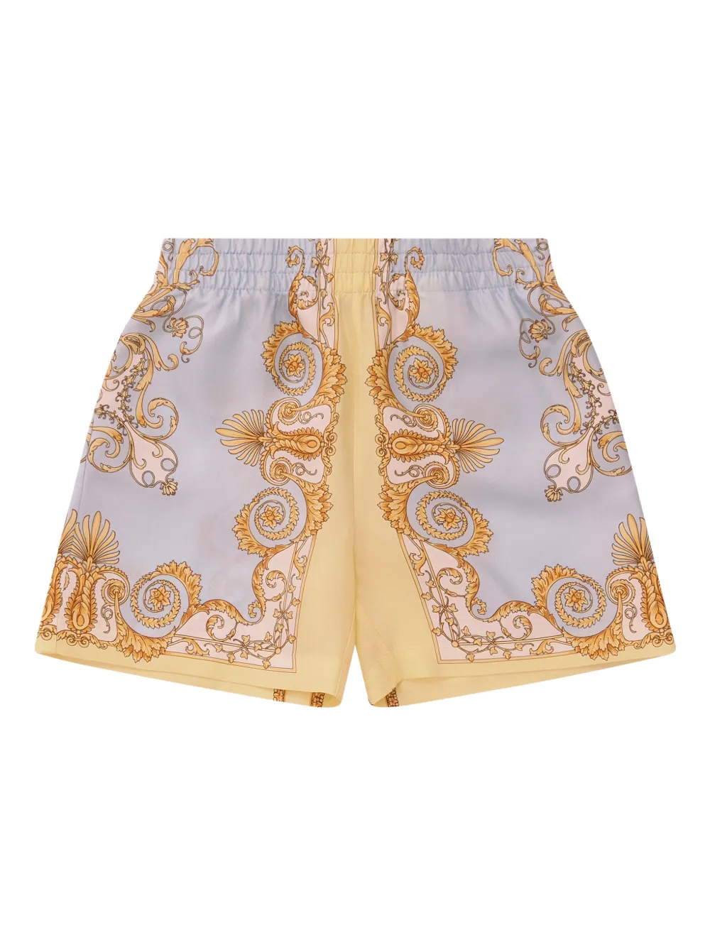 Versace Kids baroqueprint shorts - Blu