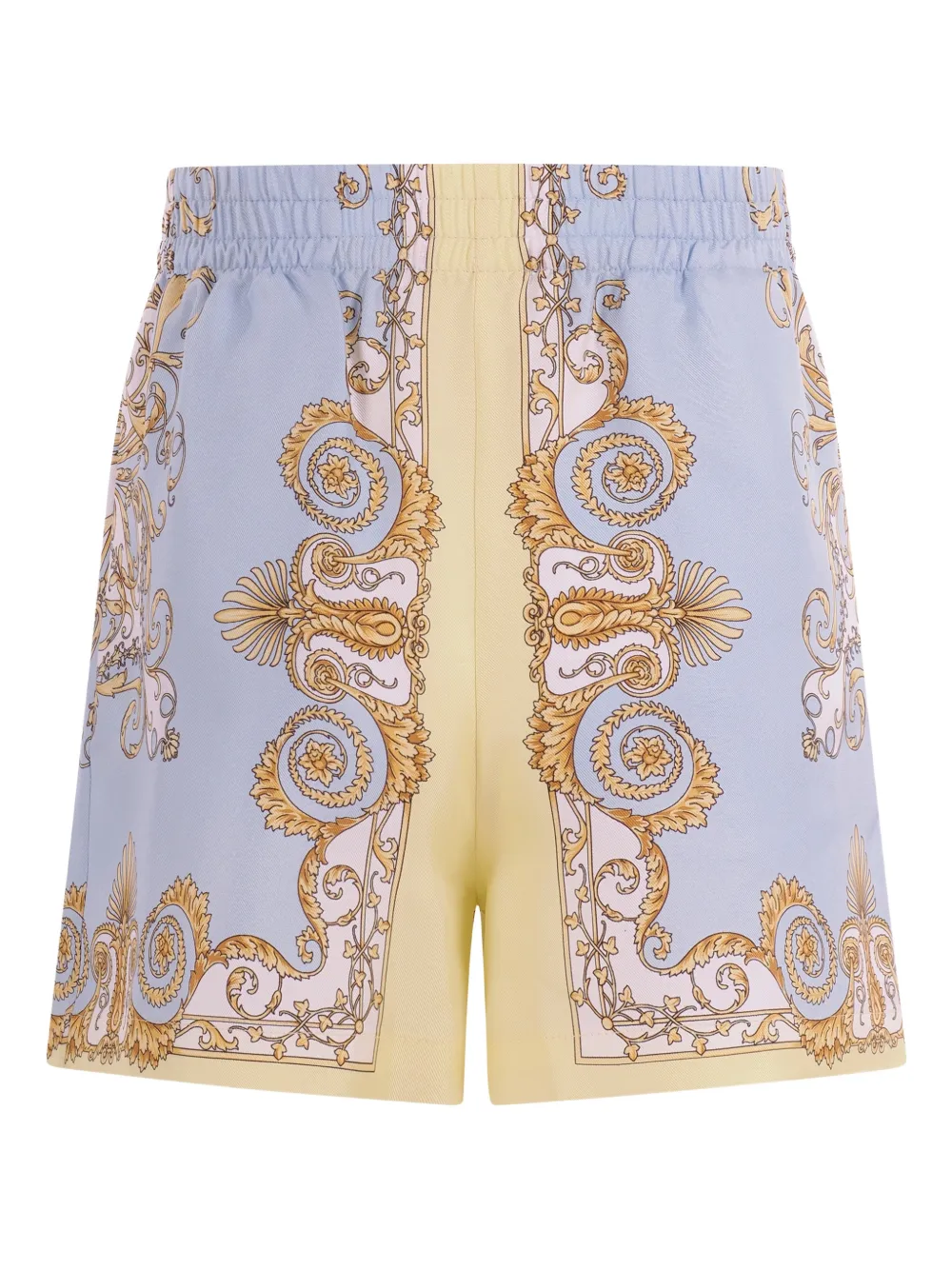Versace Kids baroque-print shorts - Blue