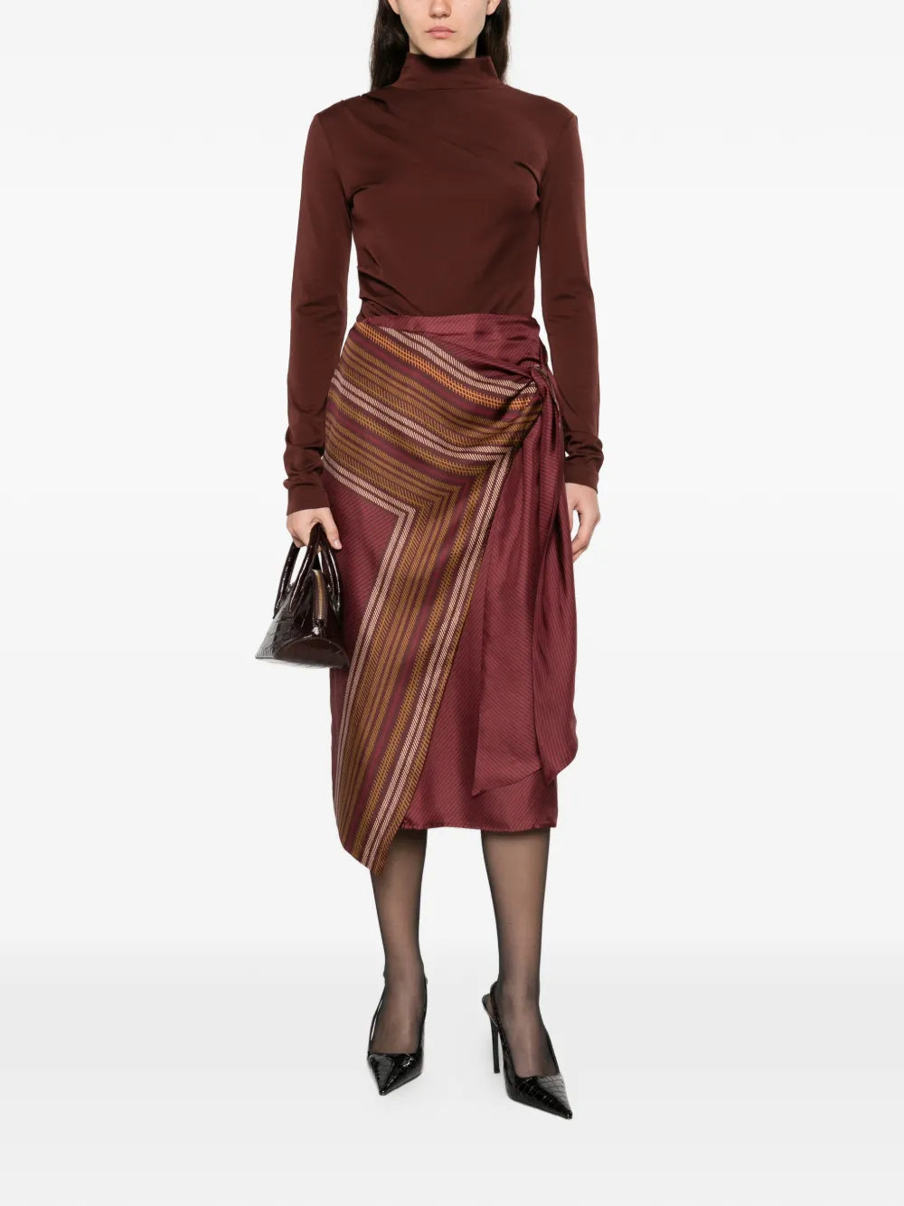  Max Mara Draped Top - Red 