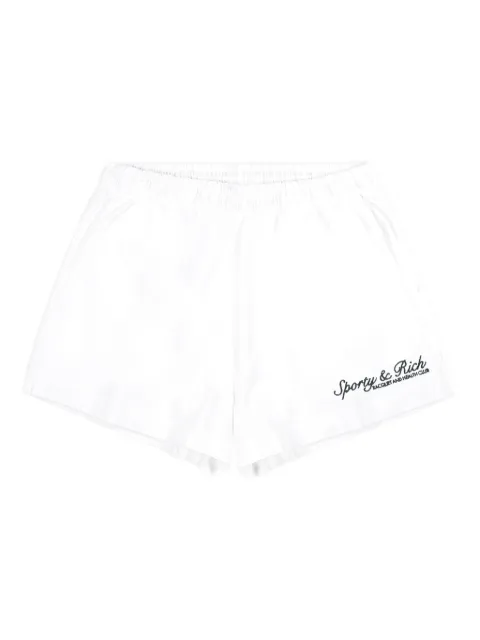 Sporty & Rich elastiske shorts med broderet logo