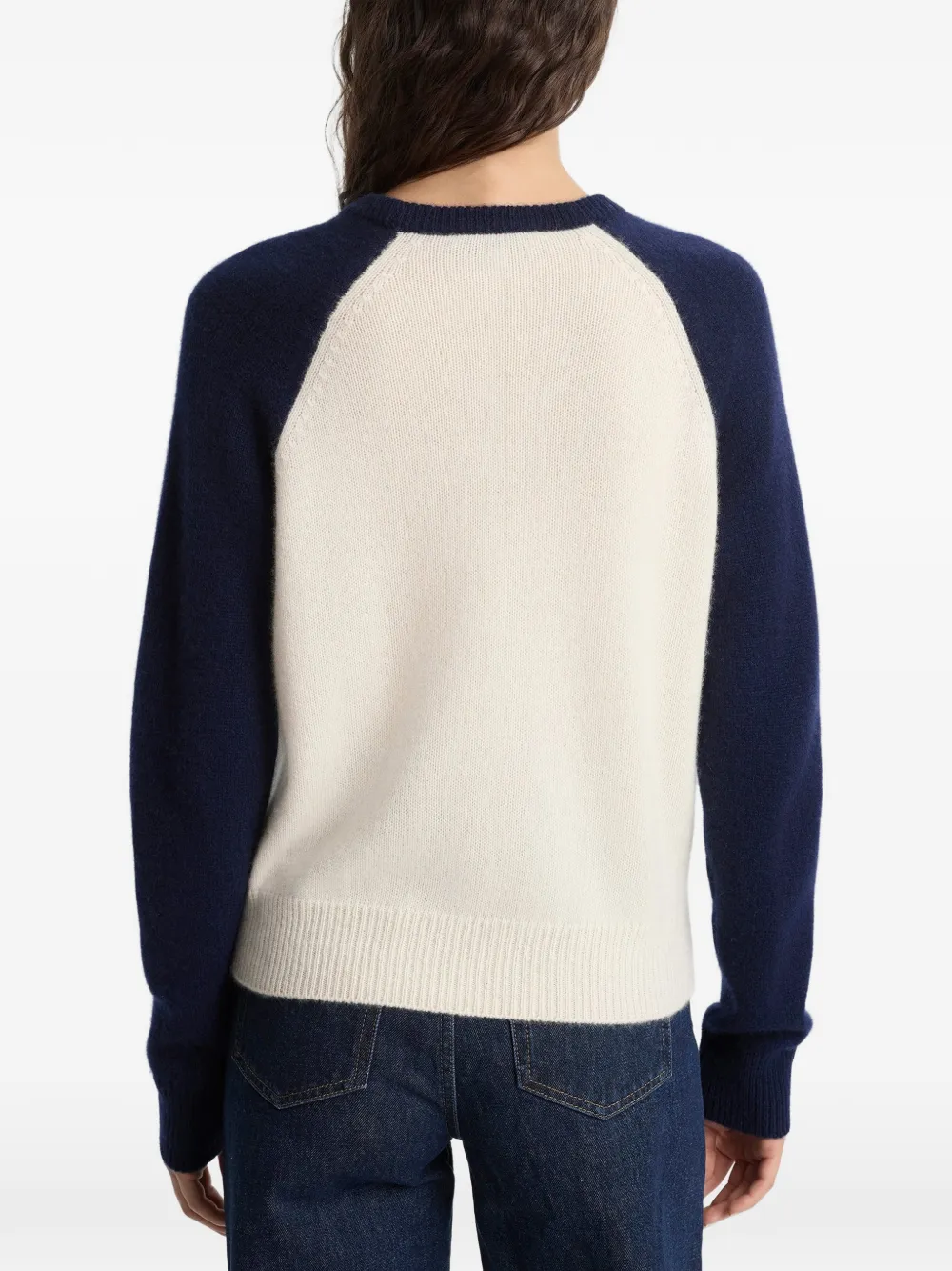  Sporty & Rich Raglan-sleeve Embroidered Sweater - Neutrals 