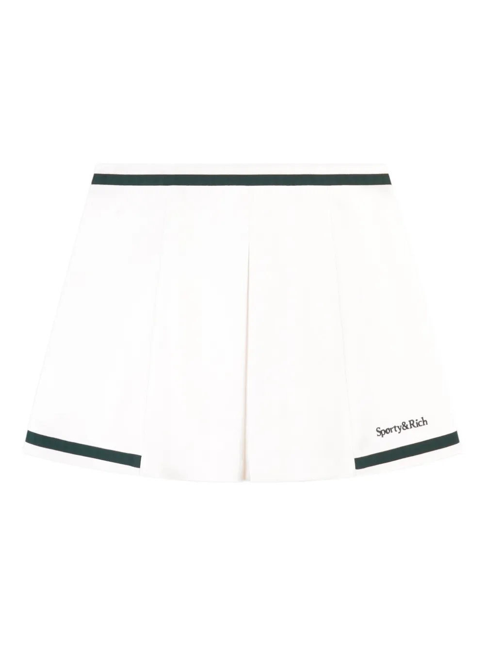 Sporty & Rich Mila striped pleated mini skirt - Bianco