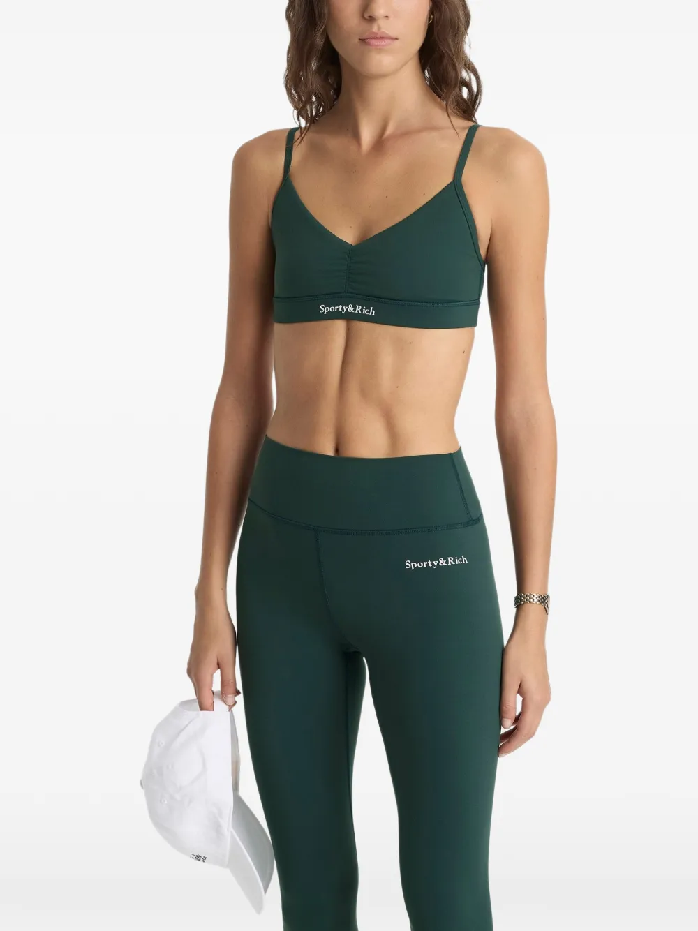 Sporty & Rich Trainingsbroek met logo Groen