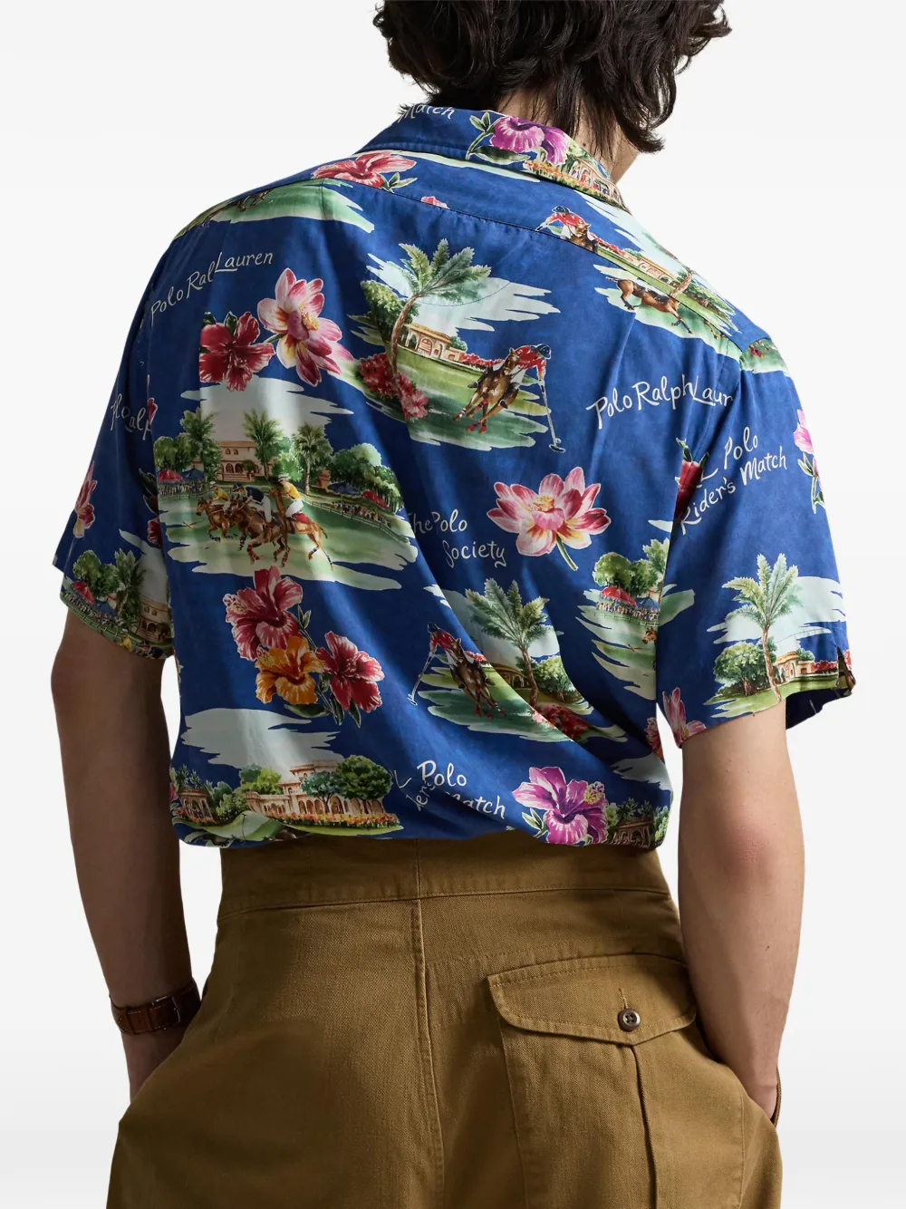 Polo Ralph Lauren Overhemd met tropische print Blauw