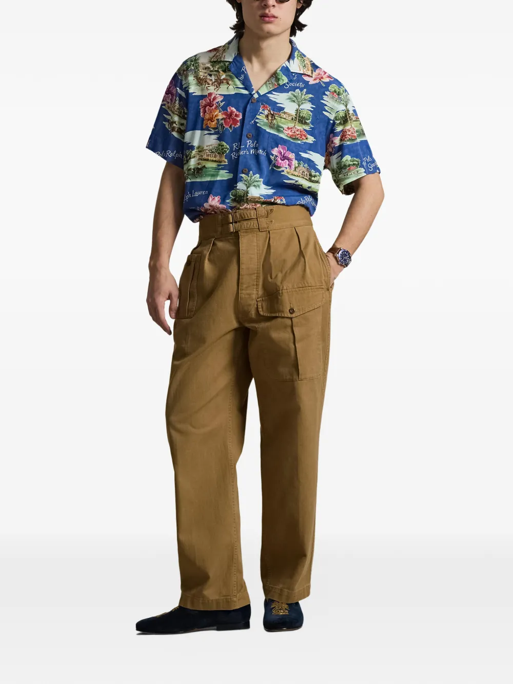Polo Ralph Lauren Overhemd met tropische print Blauw