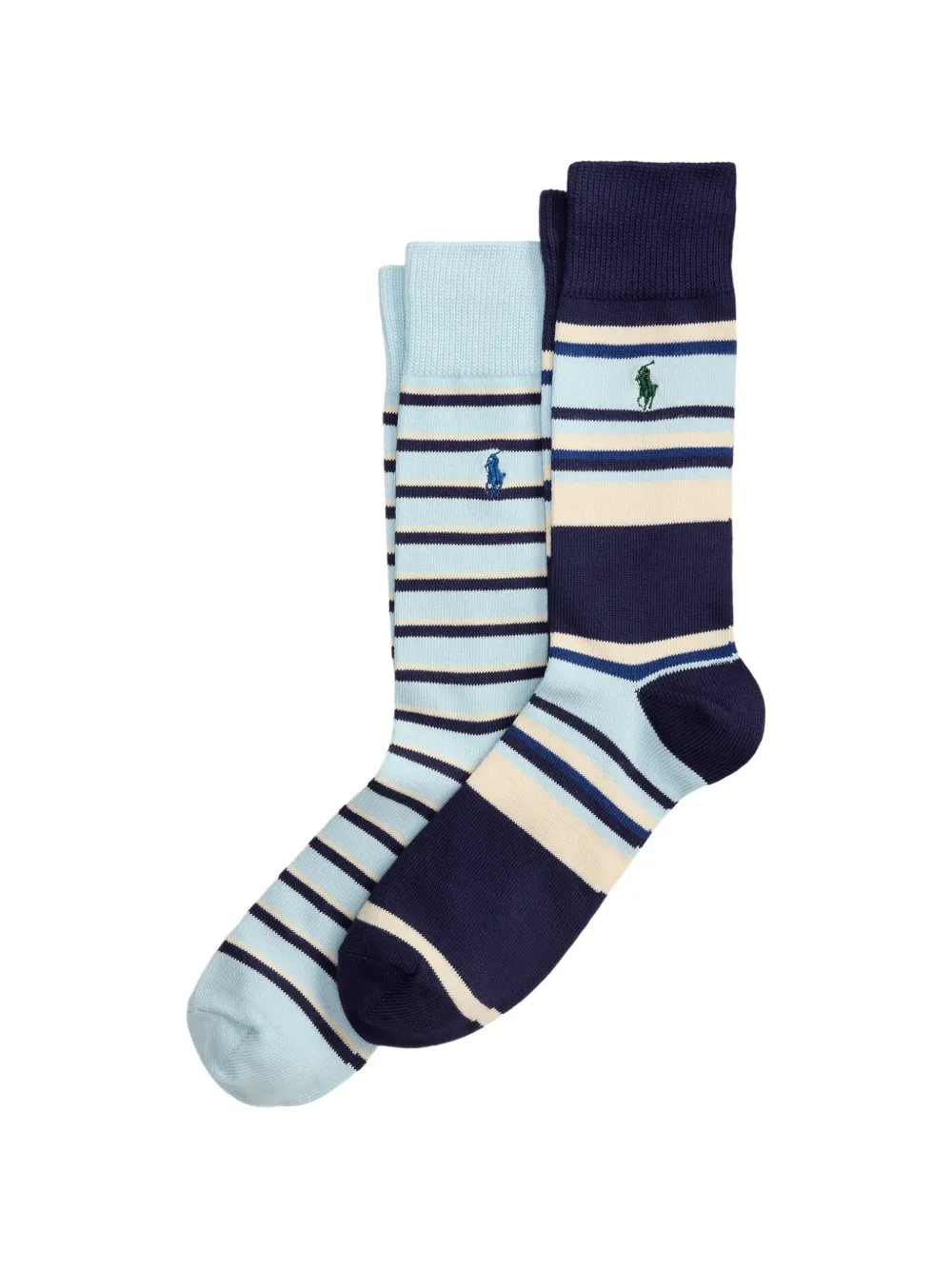 Polo Ralph Lauren Striped-pattern Socks (pack Of Two) In Multi