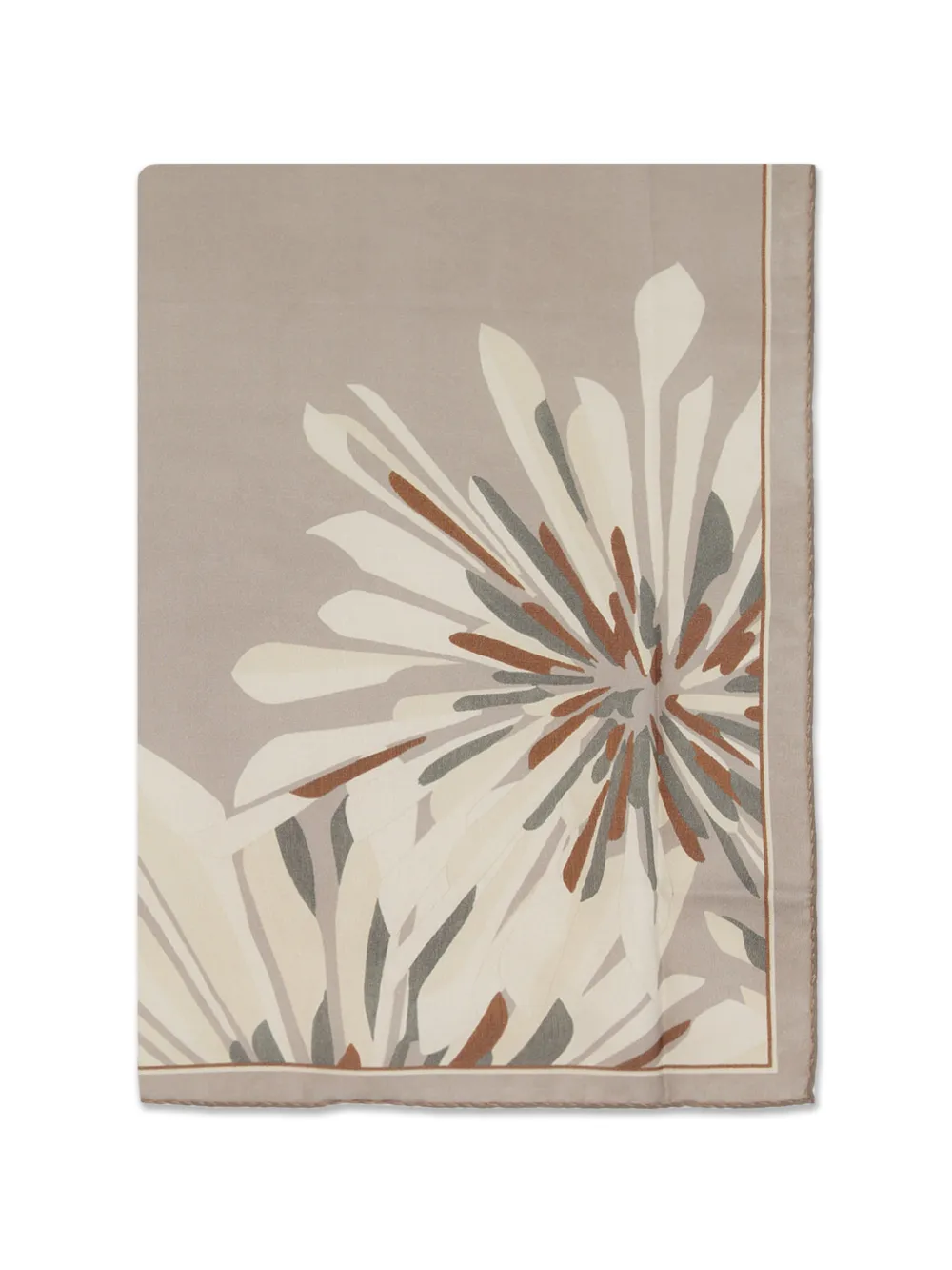 Brunello Cucinelli Sjaal met bloemenprint Groen