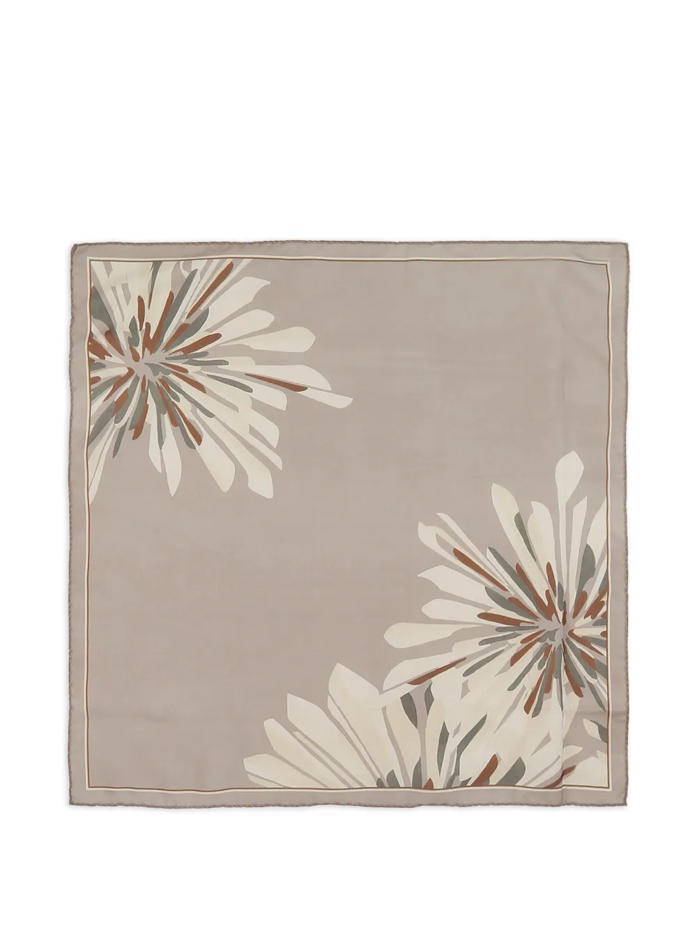 Brunello Cucinelli floral-print scarf - Verde