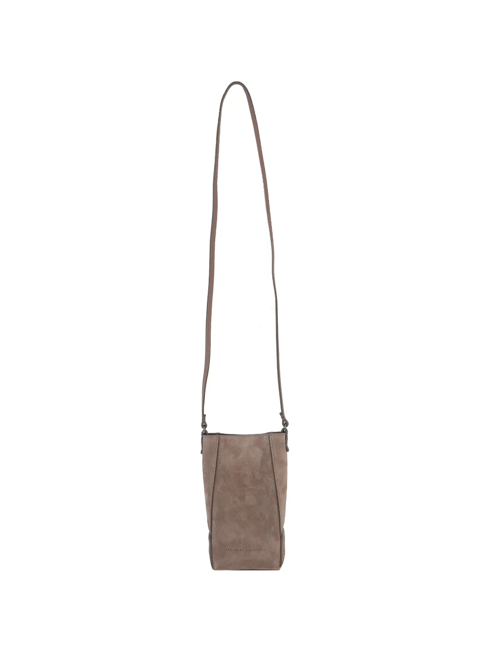 Brunello Cucinelli suede phone bag - Marrone