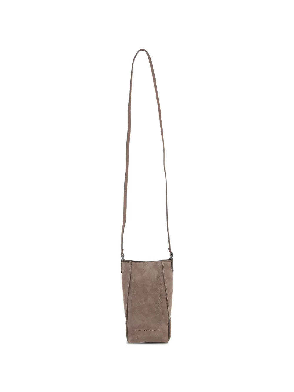 Brunello Cucinelli suede phone bag - Marrone