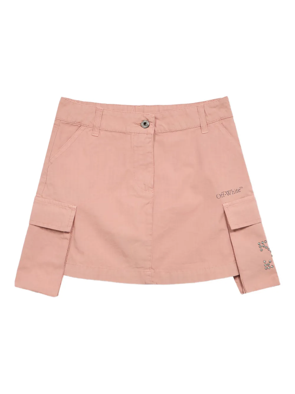 Off-White Kids Arrow-studs cargo skirt - Rosa