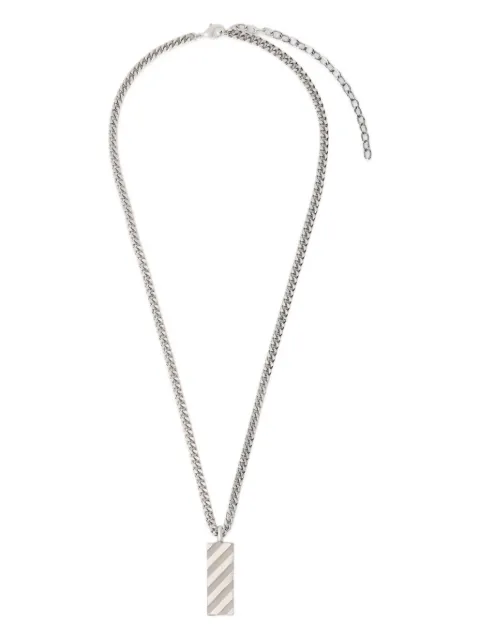 Off-White collier à pendentif rayé