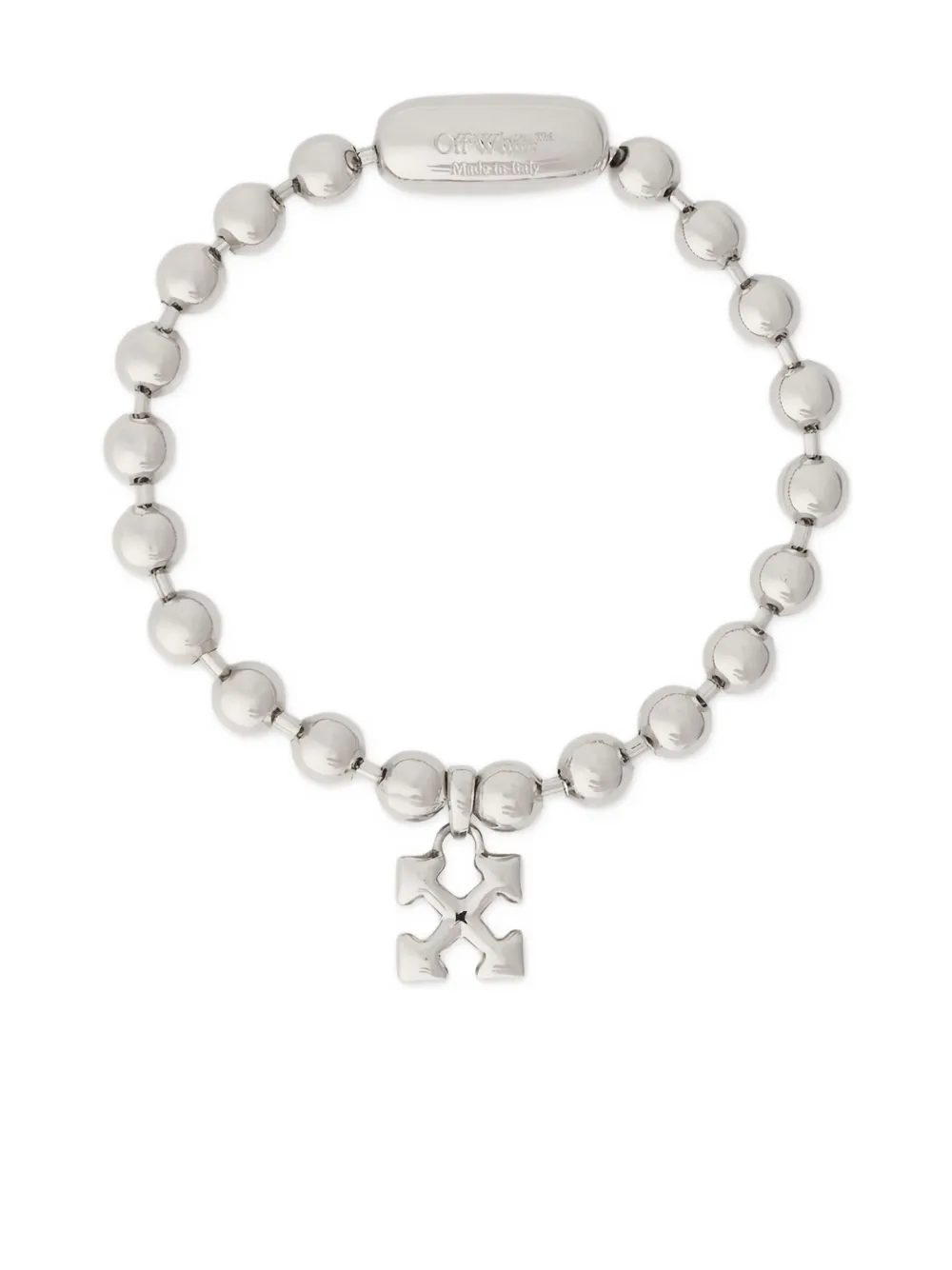 Off-White Arrow ballchain bracelet - Argento