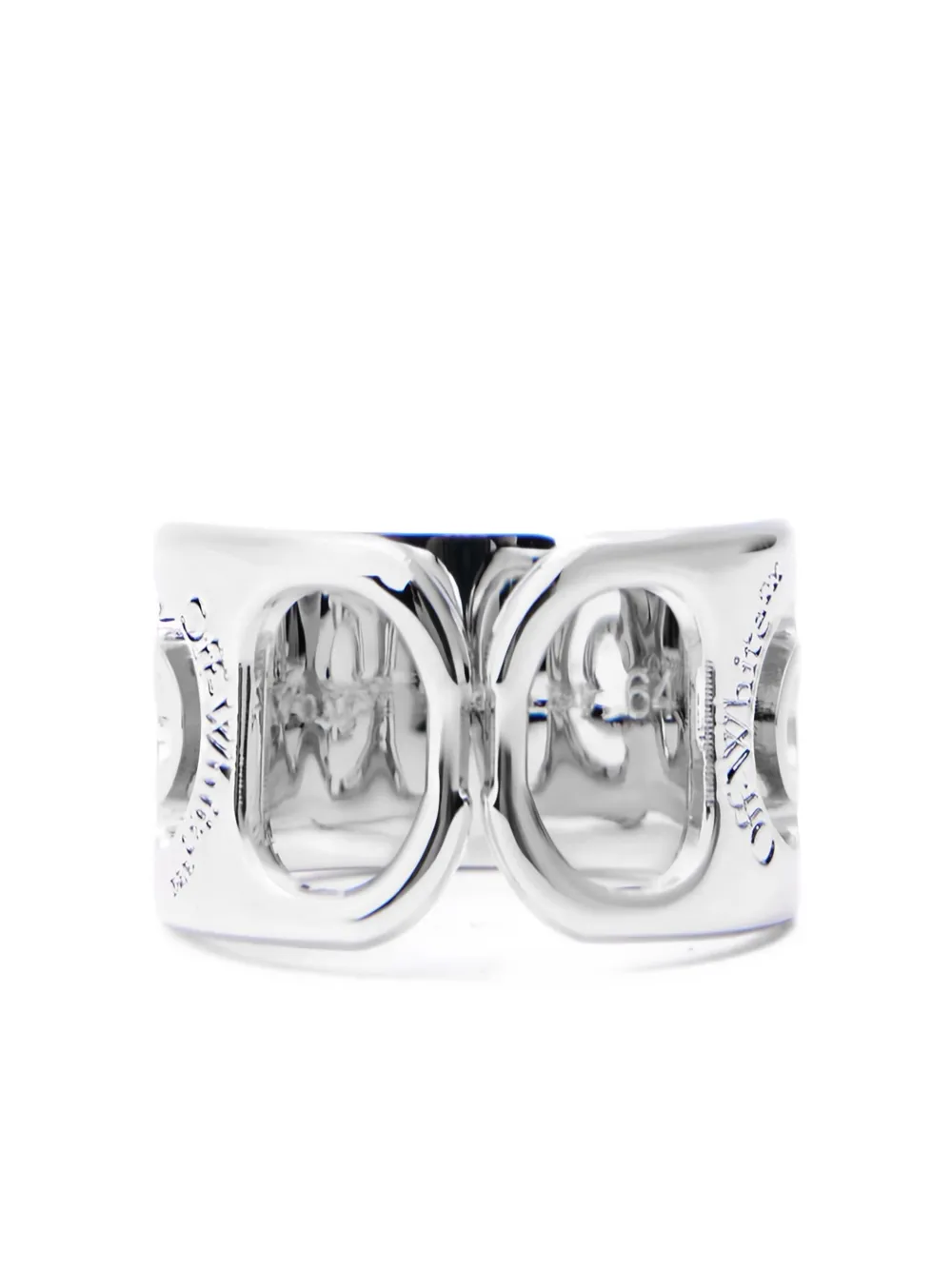 Off-White can tab ring - Argento