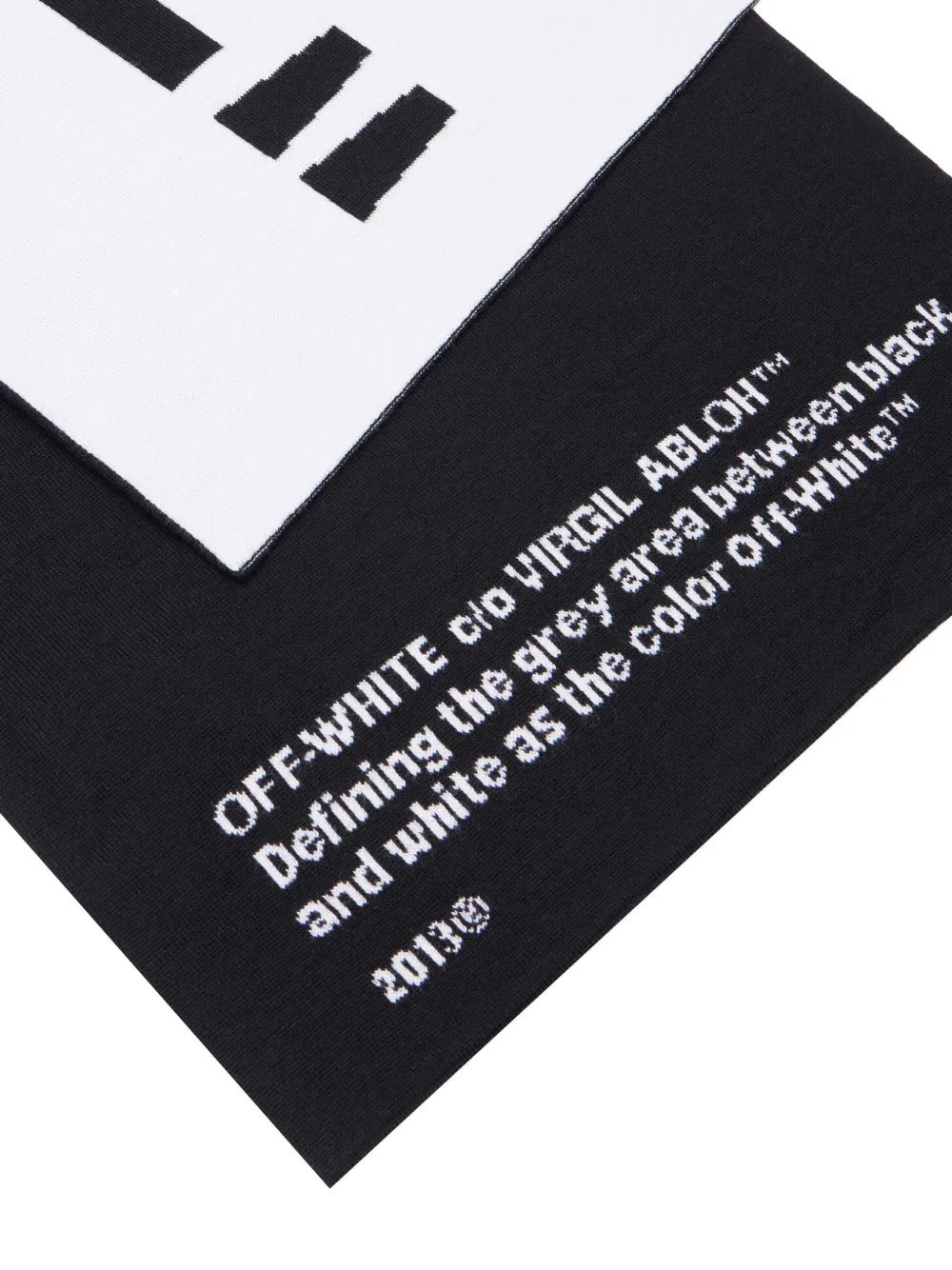 Off-White quotes knit scarf - Zwart