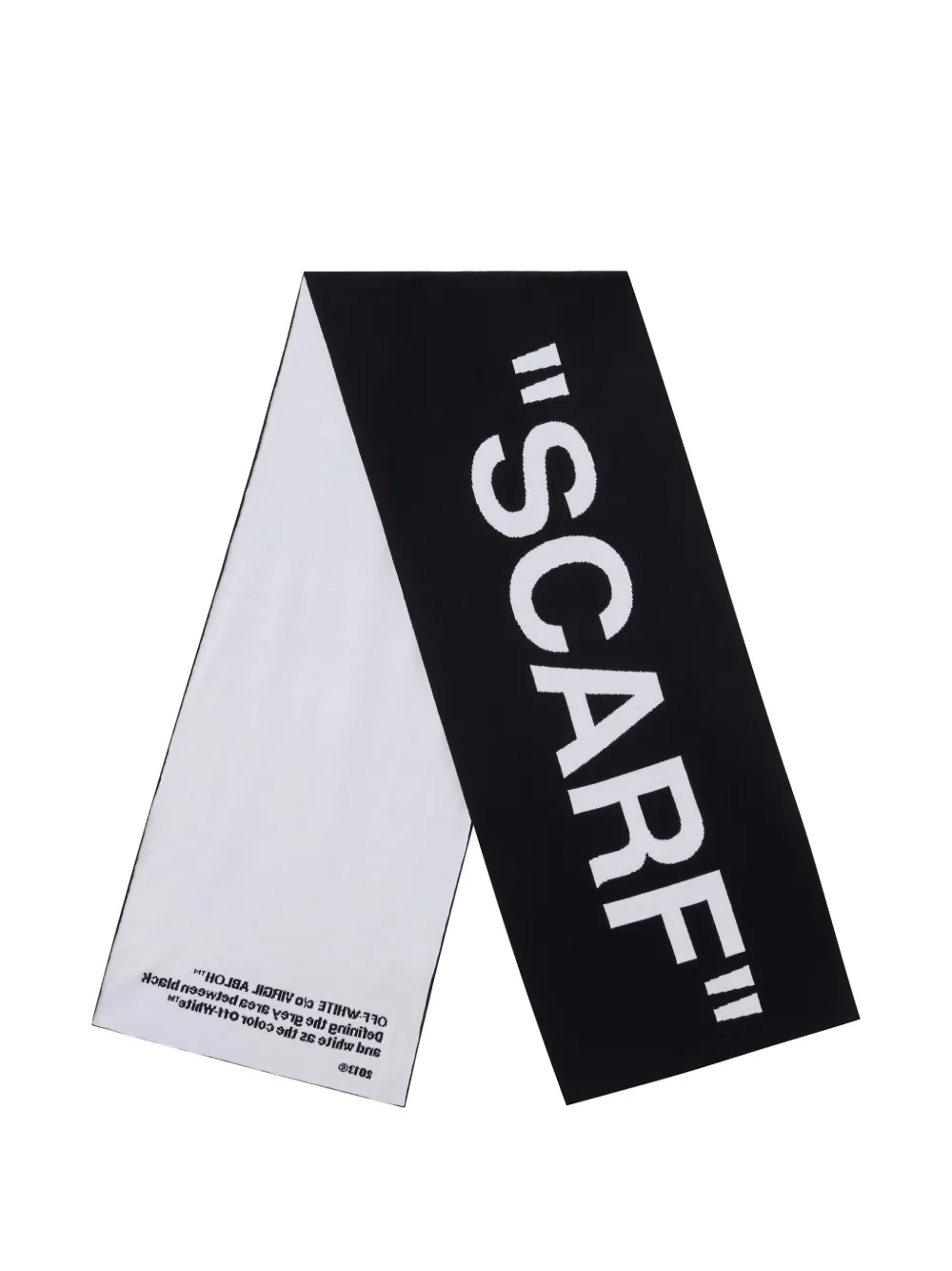 Off-White quotes knit scarf - Nero